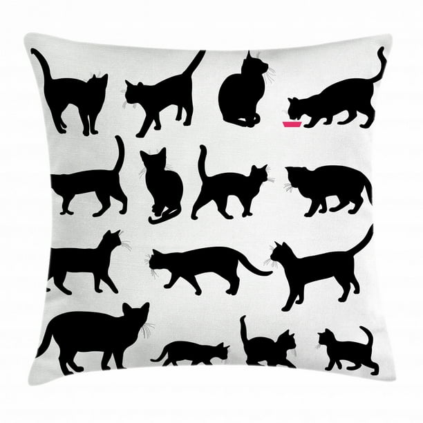 cat throw pillow covers