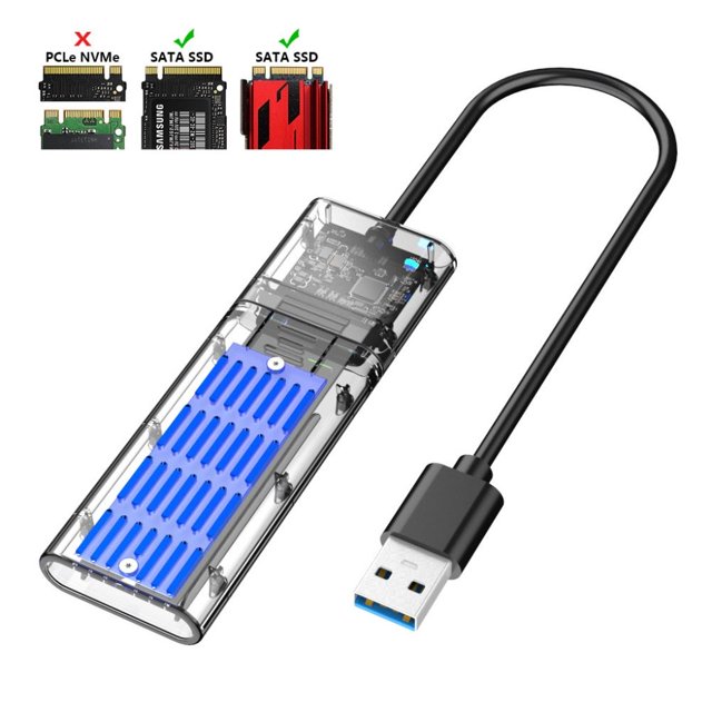 Caja Transparente Usb 3.0 Gen1 Ssd Caja De Disco Duro De Estado Sólido M.2 Ngff Inevent EL016783-03