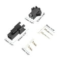 thumbnail image 2 of Unique Bargains 50 Pairs 2.54mm 2 Pin Black Plastic Male Female  Housing Crimp Terminal Connector, 2 of 3