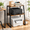 Brown, variant on Brown 3 Tier Wood & Metal Desk Printer Stand Home Office Storage Shelves