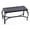 Black, variant on Mango Steam Free Standing Patio Garden Weave Bench, Metal Charcoal Black