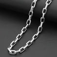 thumbnail image 2 of Collar cubano hecho a mano de acero de titanio para hombre, cadena cuadrada, cadena de acero inoxidable atrevida, collar de metal, collar de joyería, 2 of 6