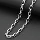 thumbnail image 2 of Collar cubano hecho a mano de acero de titanio para hombre, cadena cuadrada, cadena de acero inoxidable atrevida, collar de metal, collar de joyería, 2 of 5