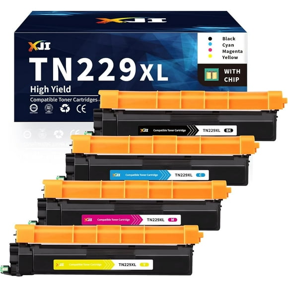 TRAHOO-Compatible Toner Cartridges Replacement for Brother TN229XL TN 229XL 229 229XXL TN229 XL TN229XXL High Yield Ink 4 Pack, for HL L3220CDW L3280CDW L3300CDW MFC L3720CDW L3780CDW Printer (with C