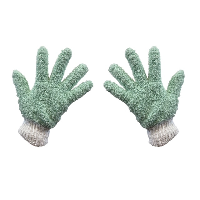 Microfiber Dusting Gloves For House Cleaning, Dusting Mitts Reusable For Window-Blinds, Lamps, Mirrors, Book, Plants, Automotive Interior -1 Pair