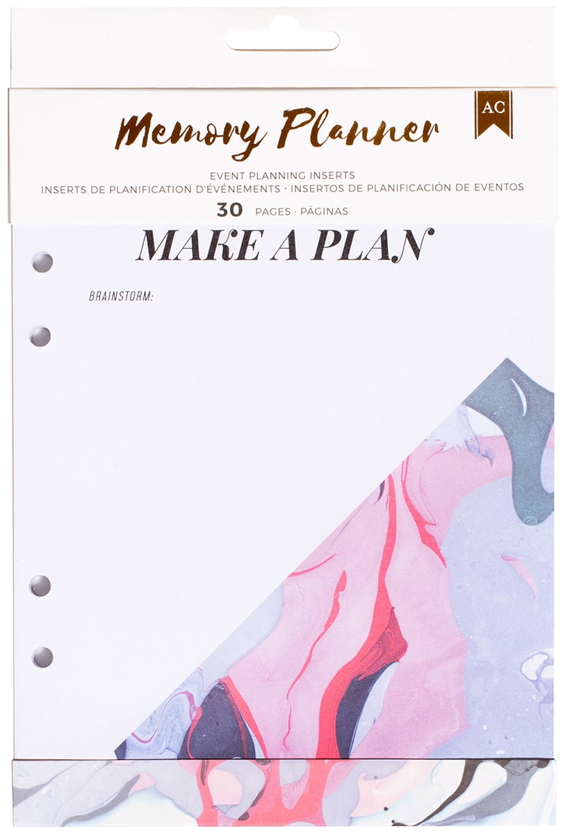 American Crafts Marble Crush Memory Planner Binder Gold Corner