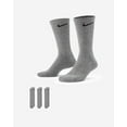 thumbnail image 3 of Nike Men's  Everyday Plus Cushion Crew Training Socks Grey Size: 8-12, 3-pack, 3 of 4