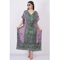 thumbnail image 4 of Women's Kaftan Dress Beach Cover Up Tribal Ethnic Print Plus Size Loose Kimono Maxi Dress, 4 of 6