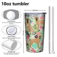 thumbnail image 4 of Boxer Dog and Flower Florals 10oz Tumblers Stainless Steel Tumbler with Lid and Straw,Vacuum Insulated Double Wall Travel Tumbler Cups with Cleaning Brush for Coffee, Tea, 4 of 4