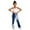 Blue, variant on LRen Bell Bottom Jeans for Girls Size 14-16,Stylish Girls Flared Denim Pants With Stretch Comfort High Waist Design for Youth Casual Wear