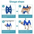 thumbnail image 2 of Oneisall Dog Grooming Hammock Harness for Pet Nail Trimming, Breathable Pet Grooming Sling Restraint Bag, Dog Grooming Hammock Helper - Blue L, 2 of 6