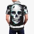 thumbnail image 6 of Salouo Watercolor Skull for Men's Short Sleeve Polo Shirts,Polo Shirts for Men Performance Short Sleeve Golf Shirt Athletic Casual Collared T-Shirt-Large, 6 of 8