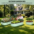 thumbnail image 3 of Raised Garden Bed Kit – 2-Pack Galvanized Rectangle Planter Boxes – 4x2x1 FT – Anti-Rust, Rounded Corners & Open Bottom – Includes Gloves & Rubber Edge – Vegetables, Flowers & Herbs, 3 of 9