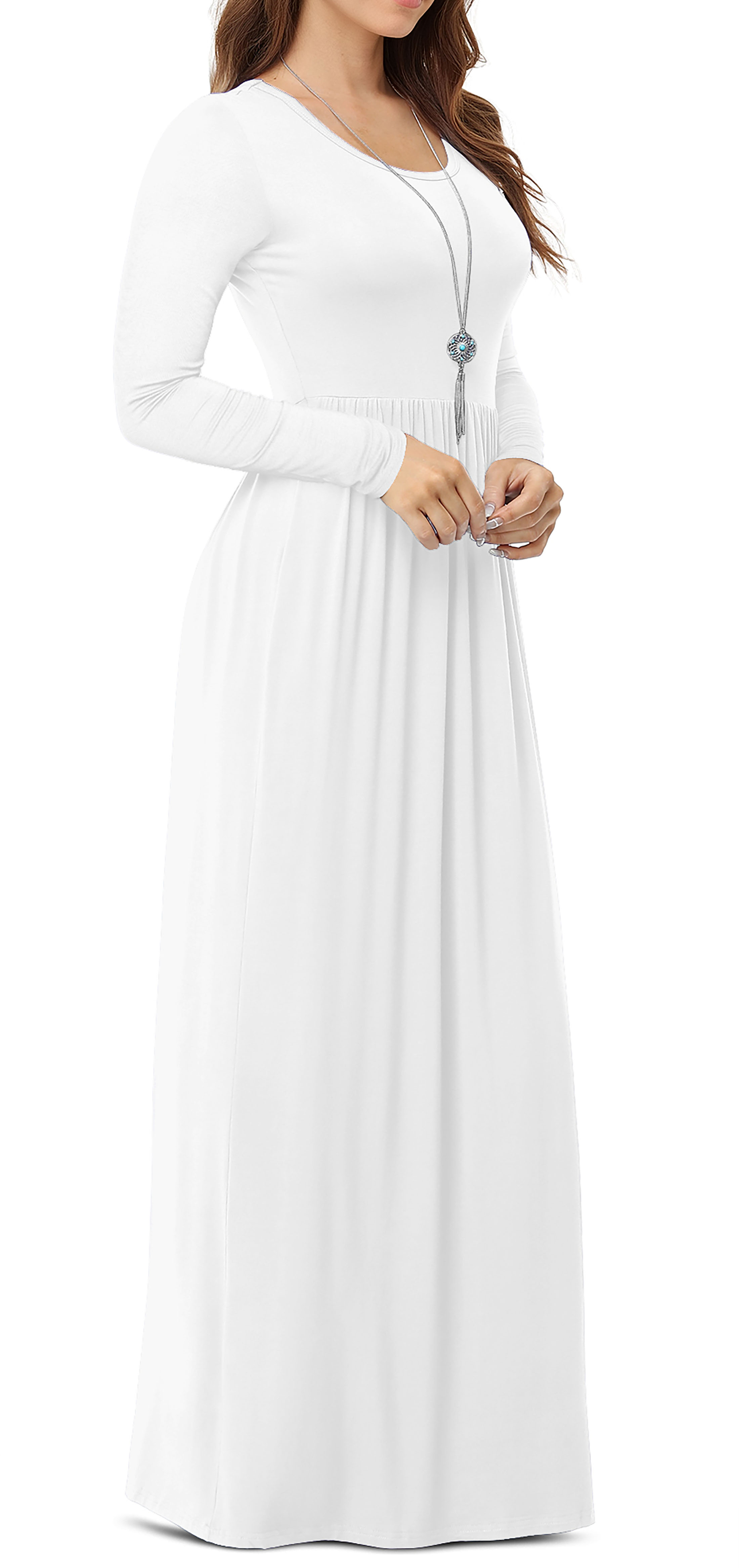 Asklazy Women's Long Sleeve Maxi Dress with Pockets photo 2