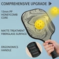 thumbnail image 4 of Pickleball Paddles Set Of 1, Fiberglass Surface, Liquid & Marble Print, 1 Paddles, 2 Balls & Bag, 4 of 5