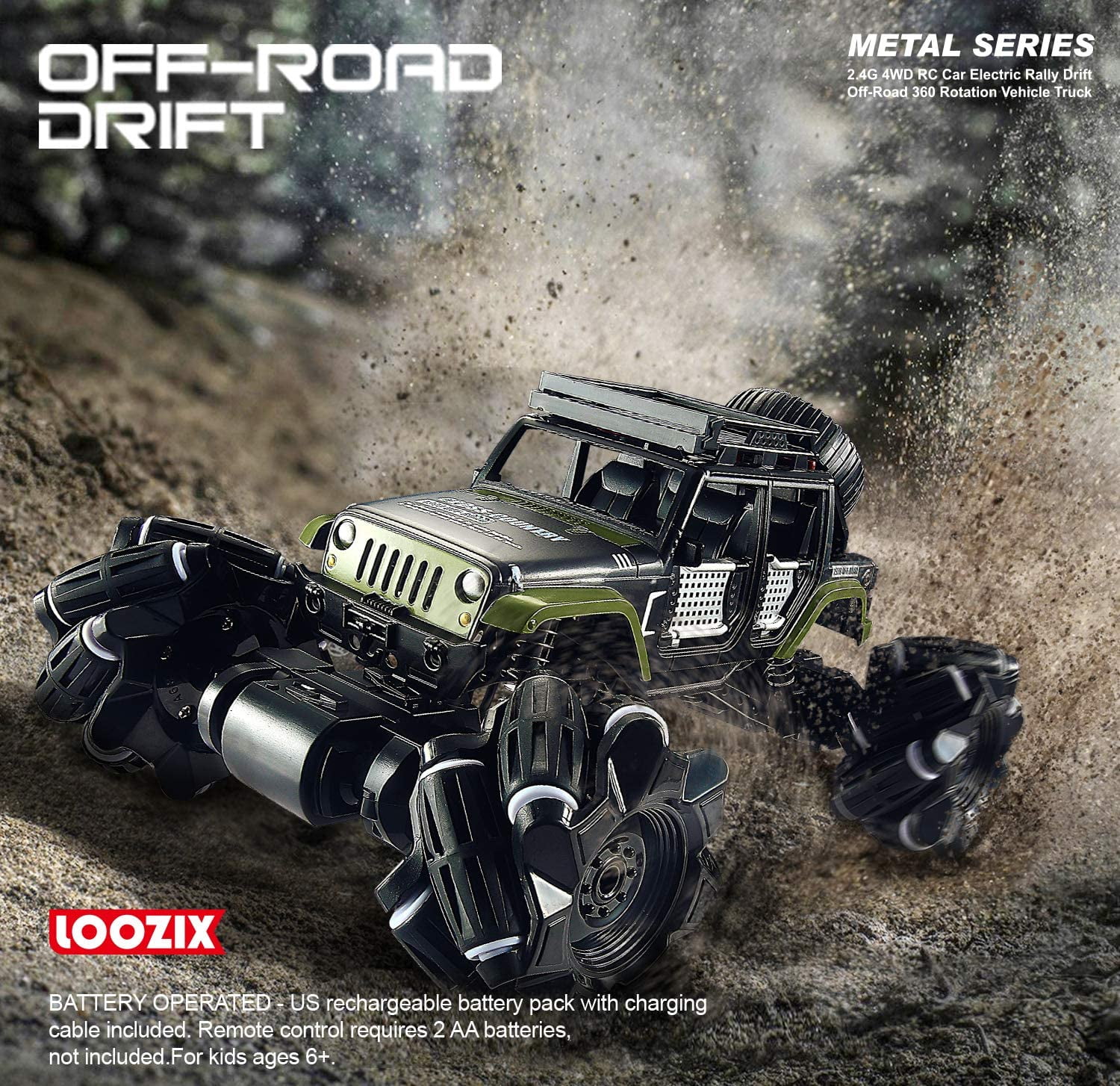 SZDUDU 1:16 Alloy Gesture Sensing Remote Control Car, 360° Rotating 4WD 2.4GHz Remote Control Gesture Sensing Car, RC Monster Trucks Toy Car for 6-12 Year Old Boys & Girls