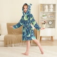 thumbnail image 4 of FORMRS Niños Bathrobe Unisex Hooded Robe Soft Plush Pajamas Sleepwear, Size 2-3T, Sharks Pattern, 4 of 7