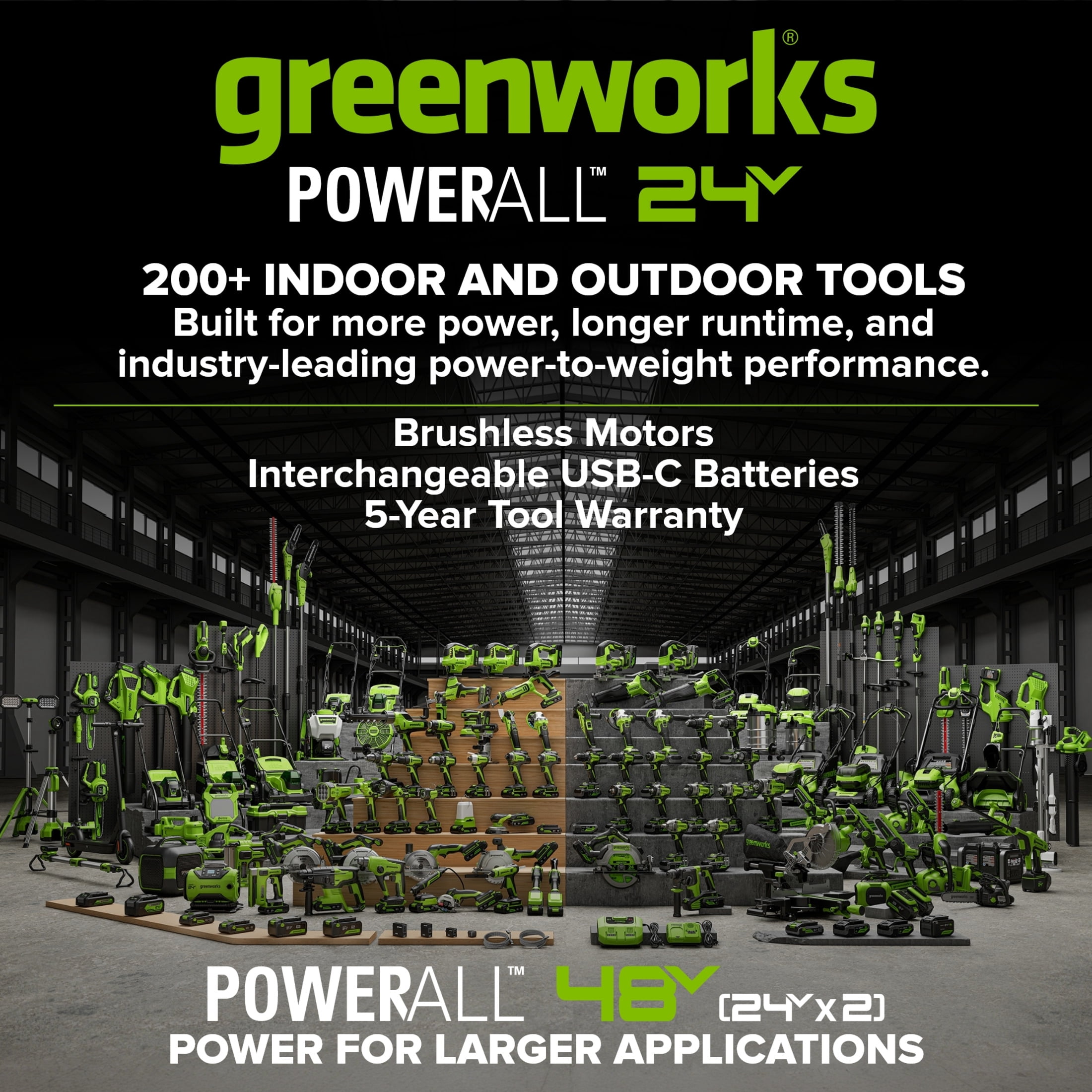 Greenworks 4PC Multipurpose 3-1/2