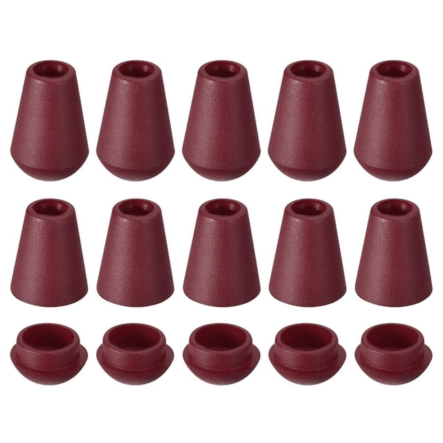 Unique Bargains 20Pack Plastic Cord Lock Bell End Stopper Cord End Lock Rope Fastener, Dark Red