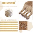thumbnail image 4 of SEGO 100% Real Remy Human Hair Extensions Thick Micro Loop with Invisible Band Hair Micro Ring Beads Hair Black/Blonde Cleanrance, 4 of 7