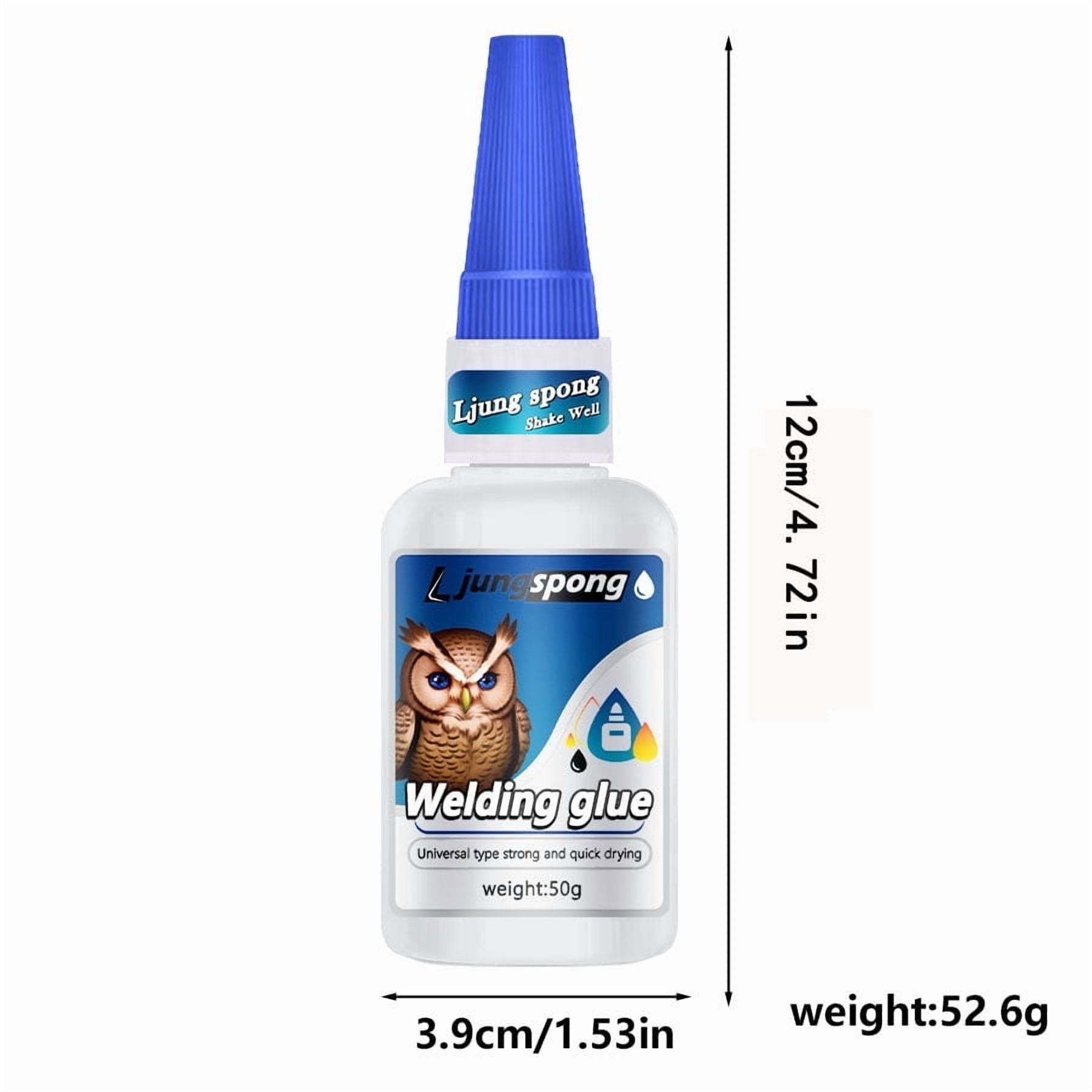 4 Count Quick Drying White Welding Liquid Glue, Waterproof Universal Strong Adhesive, Repair Glue for Metal, Wood, Plastic, Ceramic, Glass and Hard Materials
