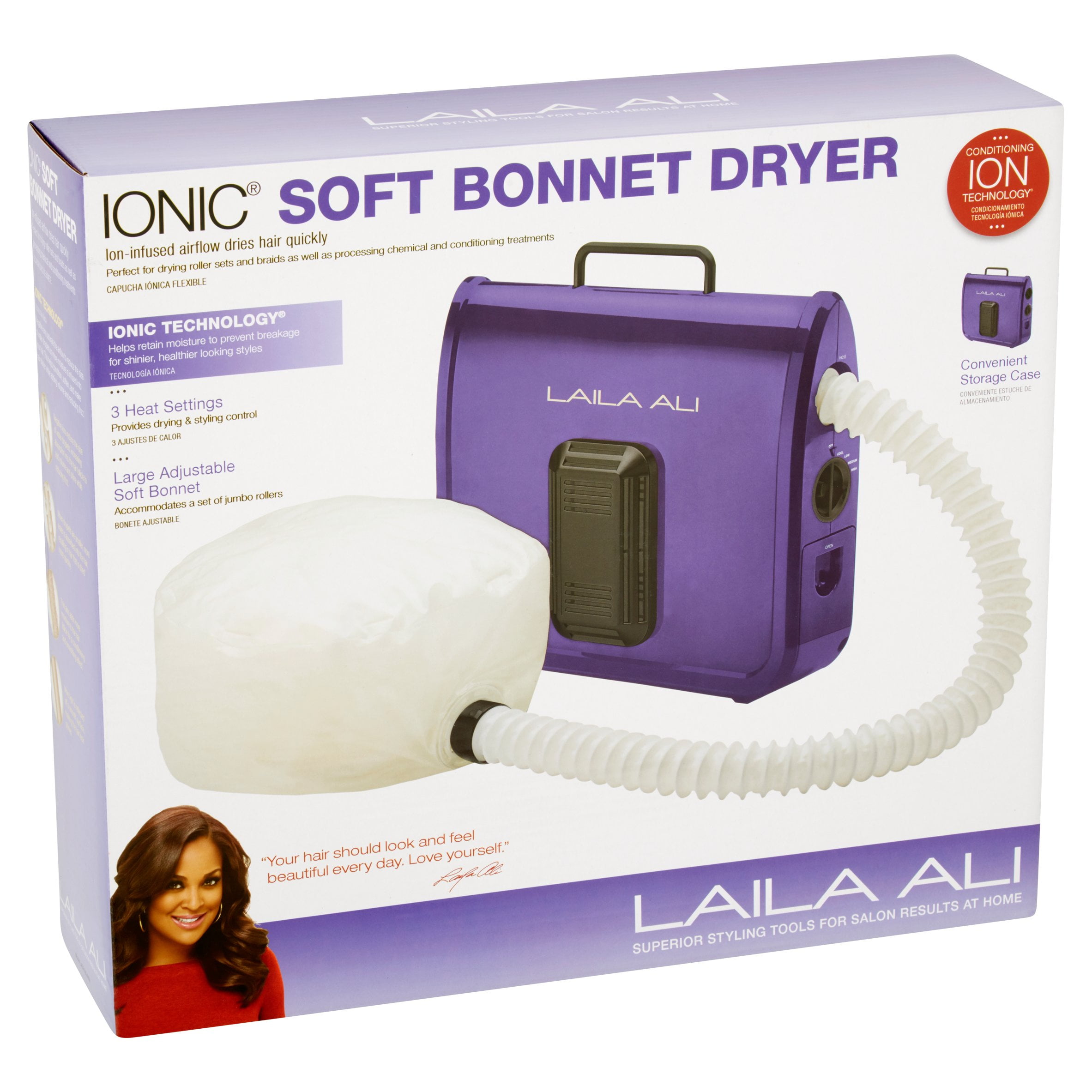 Laila Ali Ionic Soft Bonnet Dryer Walmartcom
