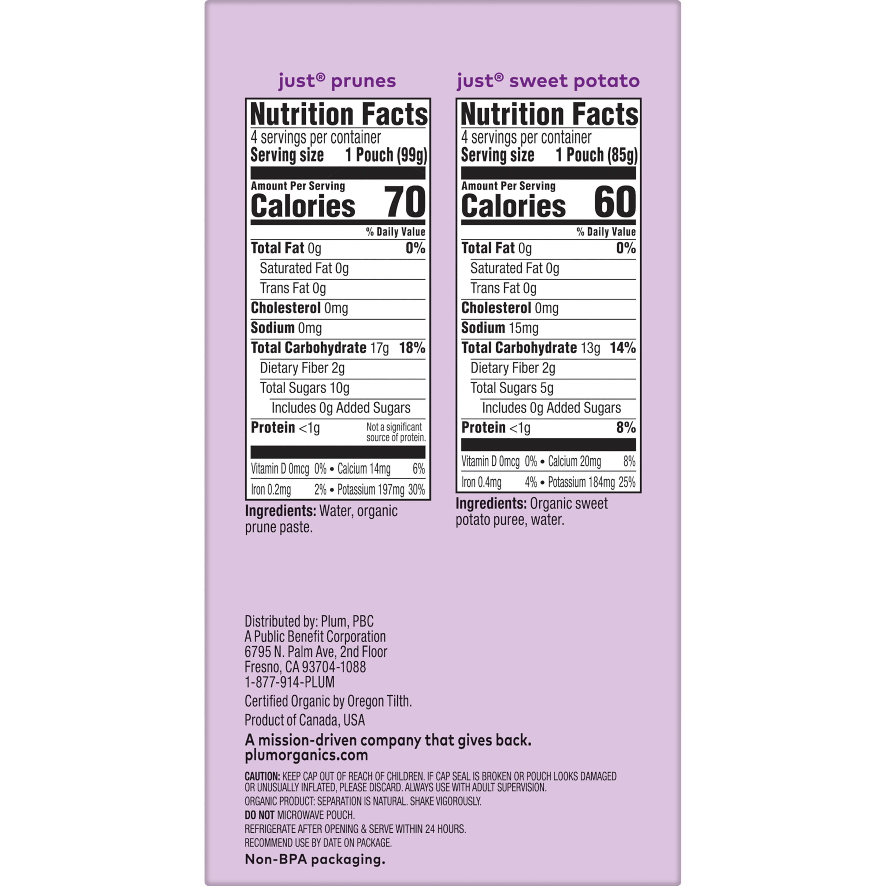 Plum Organics Stage 1 Organic Baby Food Pouches: Variety Pack - 8 Pack