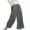 Gray, variant on Mrat Women Comfy Work Pants Full Length Pants Ladies Multiple Solid Color Cotton Linen Loose Casual Wide Leg Capris Sweatpants Female Gray XXXL