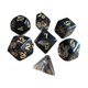 thumbnail image 1 of 7 piezas de dados poliédricos D8, D10 y D12 para juegos de rol y entretenimiento. Negro, 1 of 5
