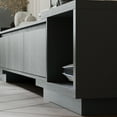 thumbnail image 7 of MONSLIPA Modern Entertainment Center with 3 Drawers, Deformable TV Stand with Open Storage for Living Room, Black, 7 of 7