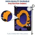 thumbnail image 4 of America Forever Monogram Halloween Bat Garden Flag 12.5 x 18 inches Letter O Double Sided Small Flags for Outside, Holiday Party Yard Outdoor Halloween Horror Nights Flag, 4 of 7