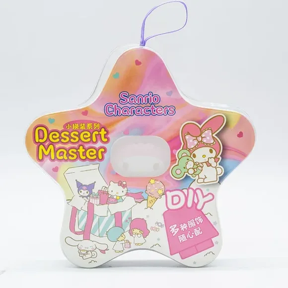 Hello Kitty Kuromi Cinnamoroll Melody Kiki Lala Little Twin Stars Figure Sanrio Characters Assembled Dress Up Dolls Collection