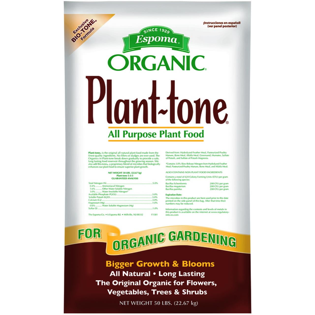 Espoma plant tone 36 lb