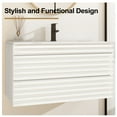 thumbnail image 6 of Eclife 36-Inch Wall Mounted Single Bathroom Vanity with Integrated Sink Top, Faucet, 6 of 9