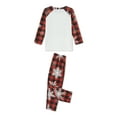 thumbnail image 6 of Hirigin Store Family Matching Christmas Pajamas, Cartoon Gnome Print Long-Sleeved Tops + Plaid  Snowflake Pattern Trousers Sleepwear Outfits, 6 of 10
