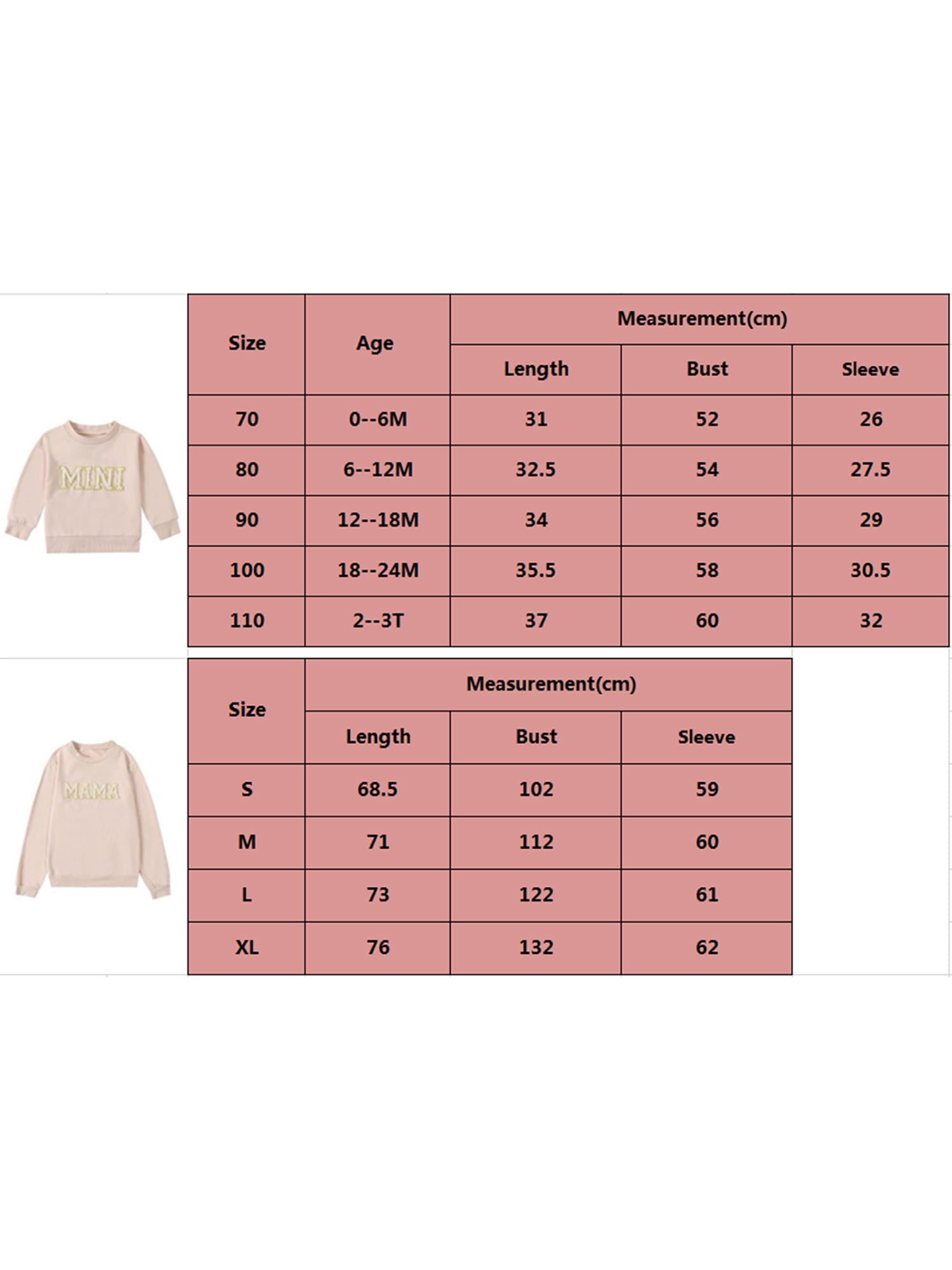 Mommy and Me Matching Outfits Pullover Sweatshirts for Mom and Daughter Christmas Clothing Match Tops Shirts