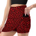 thumbnail image 2 of Jupe Pantalon Légère à Motif Léopard Rouge et Noir Uniforme Scolaire Jupe pour Femmes, 2 of 4