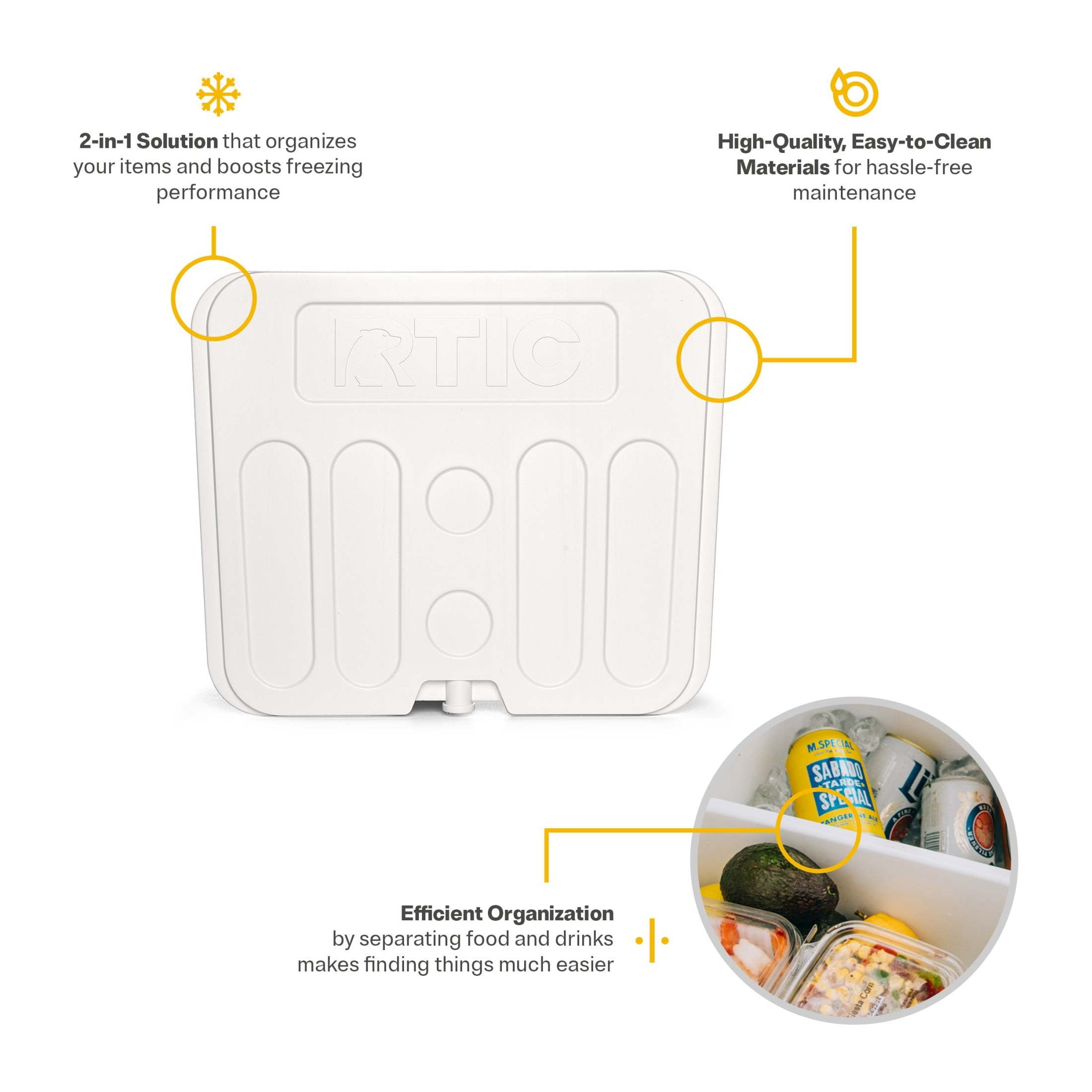 RTIC 72 Quart Wheeled Ultra-Light Hard Cooler Bundle, with Freezable Divider & Dry Basket, Patriot