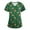 AE09-Green, variant on Inglocry Christmas Scrub Tops Woman V Neck Short Sleeve Nursing Tops with Pockets Winter Holiday Print Scrub Top with Pockets Green M