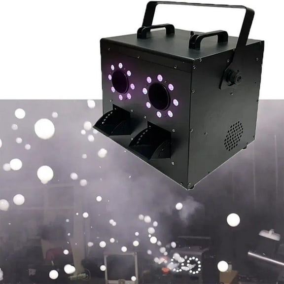 1500W Bubble Fog Machine with Remote LED Lights for Night Club Party Effects