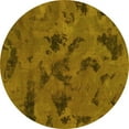 thumbnail image 1 of Ahgly Company Indoor Round Persian Yellow Bohemian Area Rugs, 5' Round, 1 of 4
