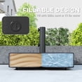 thumbnail image 4 of Patio Umbrella Base with Wheels Outdoor Umbrella Stand Holder for 1.5"/1.9" Poles Black, 4 of 9