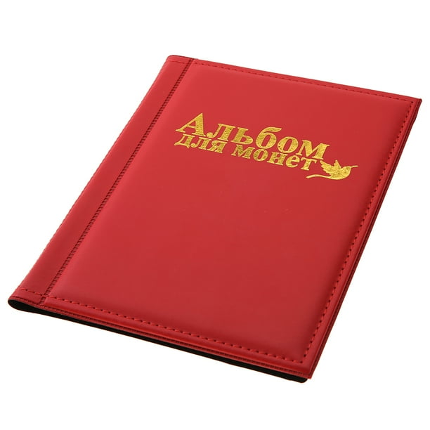 Album De 250 Pièces – Classeur Avec 10 Pages Transparentes, 2 Tailles De Poche, Couverture Simili Cuir – Marron, Rouge, Noir Ou Bleu