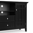 thumbnail image 3 of Simpli Home Bedford 53 inch Wide Solid Wood Tall TV Stand in Black For TVs up to 60 inches, 3 of 14