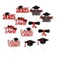 thumbnail image 3 of 12 piezas Toppers de cupcakes de graduación 2025, diseño de diseño de brillo premio a suministros de topper de pastel decoraciones de graduación Rojo, 3 of 8