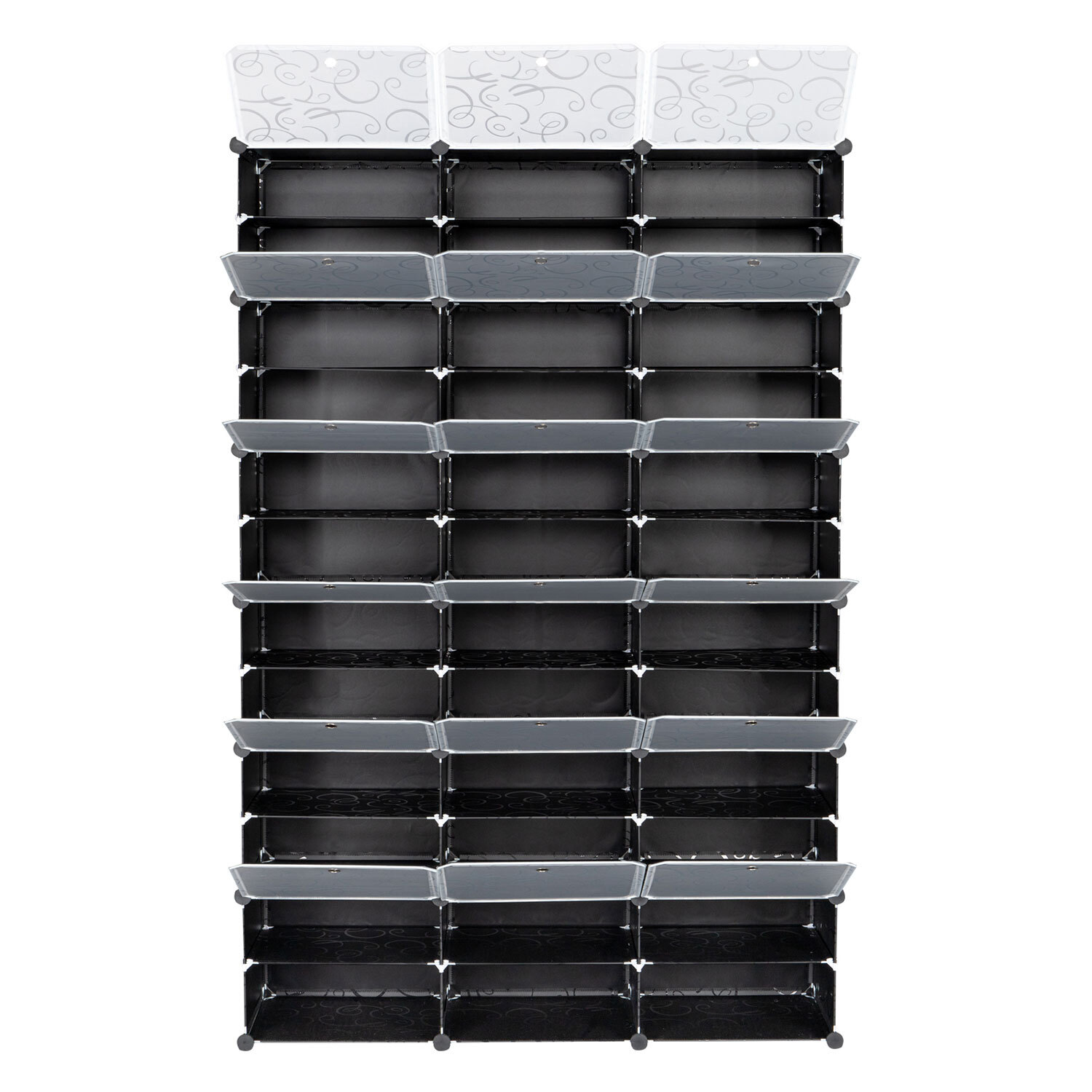 Oufan Portable Shoe Rack Organizer, 72 Pairs Covered Shoe Rack Shoe Organizer for Closet Entryway 12-Tier Shoe Storage Cabinet Space Saver Closed Shoe Organizer Cabinet with Doors