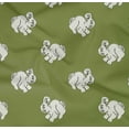 thumbnail image 4 of oneOone Organic Cotton Poplin Twill Fabric Rabbit Block Print Sewing Fabric BTY 42 Inch Wide, 4 of 4