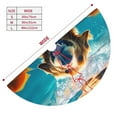 thumbnail image 3 of Sikiie Dog Underwater Adventure 30-48 inches {designName} Print Christmas Tree Skirt Snowman Xmas Tree Skirt with Edge Christmas Decorations for Holiday Party-30", 3 of 7