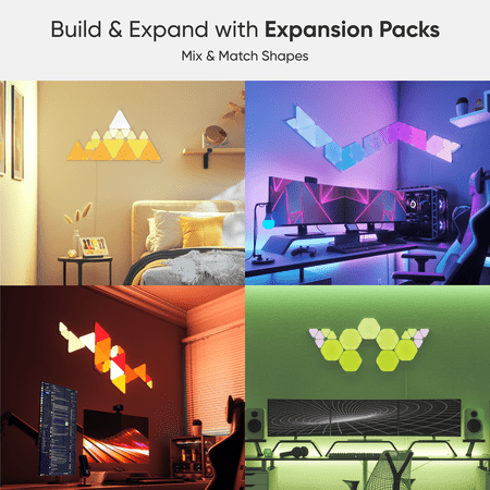 Nanoleaf - Shapes Mini Triangles Smarter Kit (9 Panels) - Multicolor