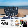 thumbnail image 5 of Wukai Vintage Marine Print Zipper Bag,large Beach Tote Bag,Waterproof Sandproof Bag,Grocery and Picnic Tote Travel Bag, 5 of 5